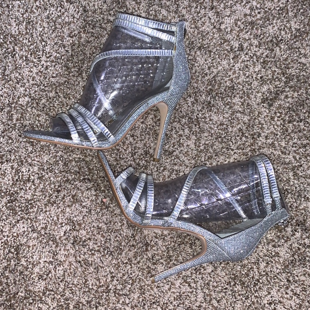 Anne Marie Silver Rhinestone Heels 💎